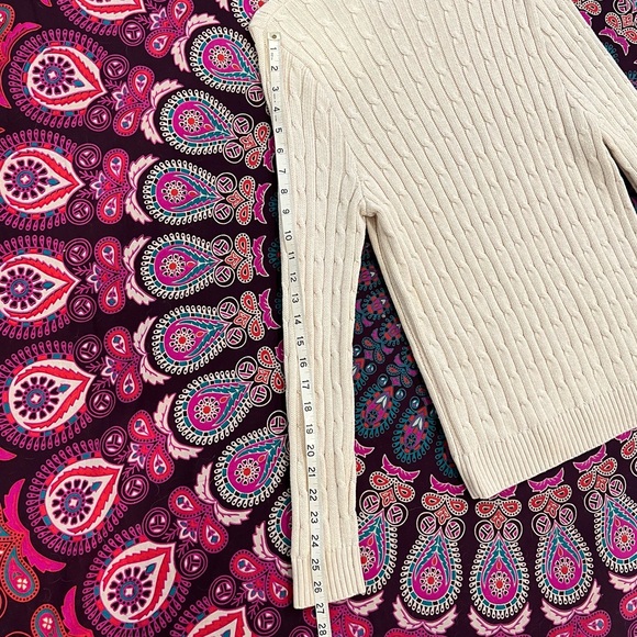 Jeanne Pierre Cable-Knit Sweater - Cream - Picture 7 of 7